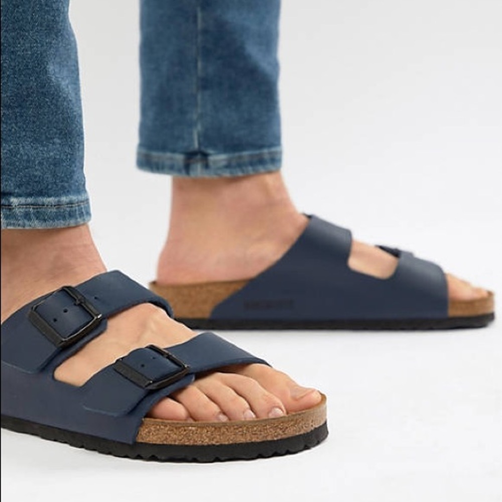 Birkenstock arizona birko-flor sandals in blue - Picture 2 of 12